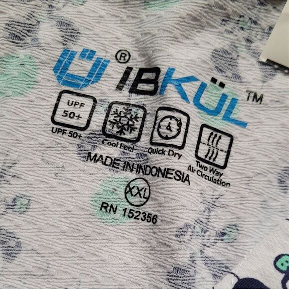 IBKUL Polo Retro Bowl Print UPF Quick Dry Golf Shirt XXL - Picture 5 of 7